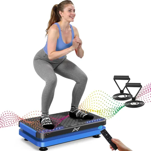 Vista 12 de AXV Vibration Plate Fitness Platform Exercise Machine Vibrating Shaking Full Body Shaker Workout Vibrate Stand Shake Board Sport Gym for Weight Loss