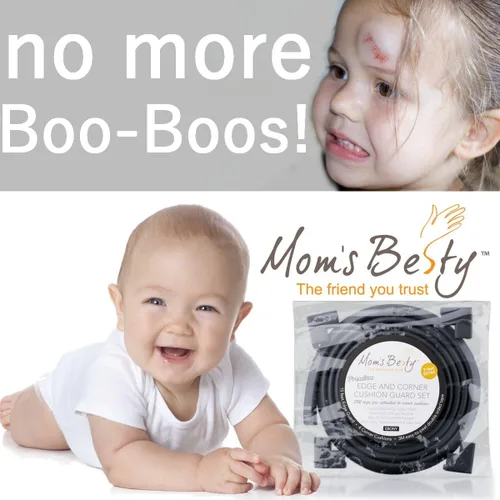 Vista 5 de Set de protectores de seguridad para esquinas y muebles Mom's Besty EXTRA DENSO, Ébano negro