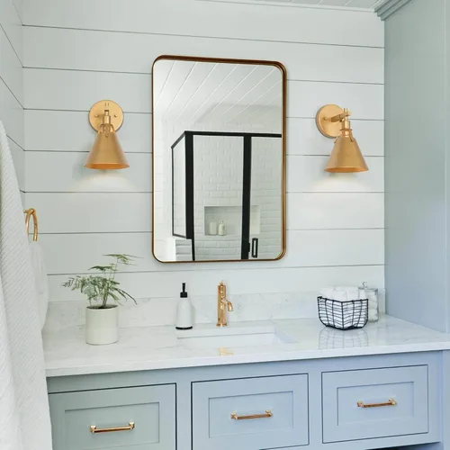 Vista 4 de classy leaves Aplique de pared dorado, apliques antiguos de granja, modernos apliques de pared de latón para baño, dormitorios, sala de estar