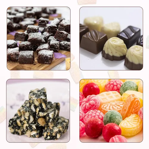 Vista 6 de Paquete de 300 envoltorios para dulces, envoltorios de chocolate y caramelo antiadherentes, hojas cuadradas de papel encerado, papel para dulces