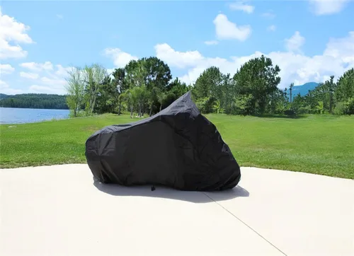 Vista 8 de SBU Funda para motocicleta compatible con Indian Scout. Fuerte protección UV Chopper Bike Tarp. Protección transpirable y portátil para vehículos