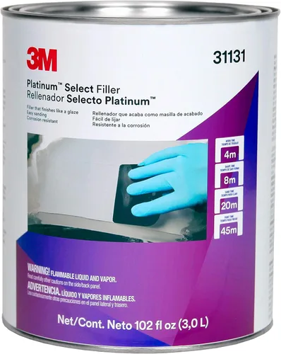Vista 8 de 3M Platinum Select Filler 31131, ligero, sin manchas, sin pegajosidad, fórmula cremosa, 1 galón (3 fl oz)