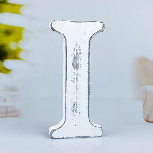 Vista 17 de Letras rústicas de madera blanca de 6 pulgadas, letras de madera sin terminar para decoración de pared, letras blancas retro de pie, decoración