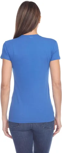 Vista 4 de Pimatee Camisas de manga corta para mujer, 100% algodón, 3 piezas, ajuste delgado, básico, cuello redondo, peso ligero, tela suave
