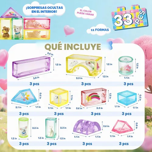 Vista 2 de 33 bloques de construcción sensoriales suaves para niños pequeños, bloque