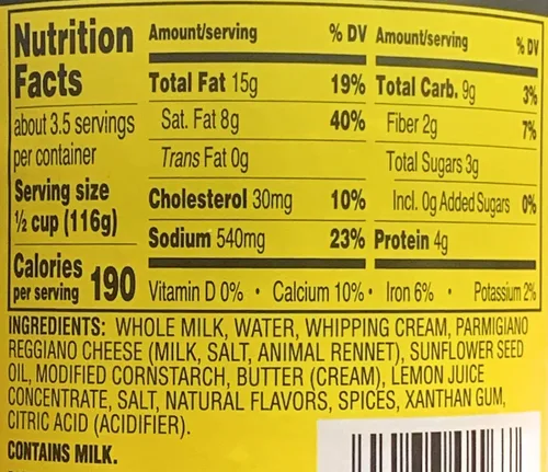 Vista 2 de Trader Joe's Limone Alfredo, 15 onzas