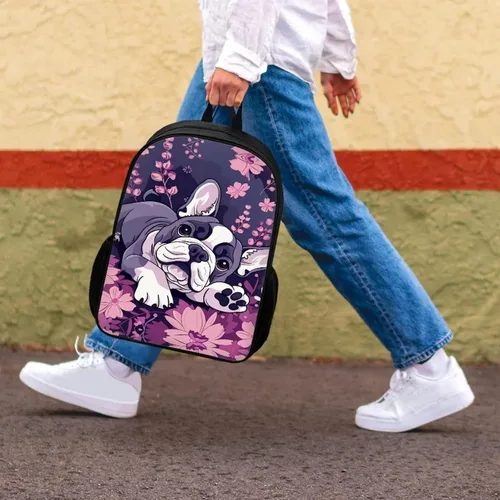 Vista 14 de HUGS IDEA Los animales frescos 3D niños escuela libro bolsa niños impresión mochilas, Baloncesto, Moderno