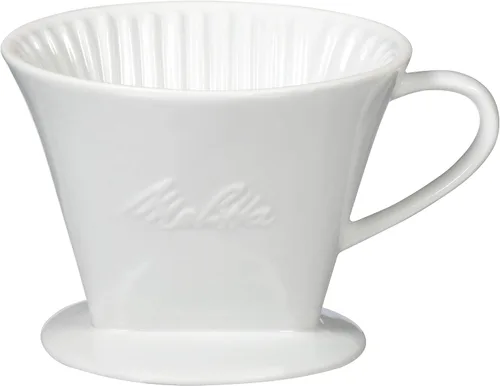 Vista 2 de Melitta No 2 - Cafetera de porcelana de una sola taza, color blanco