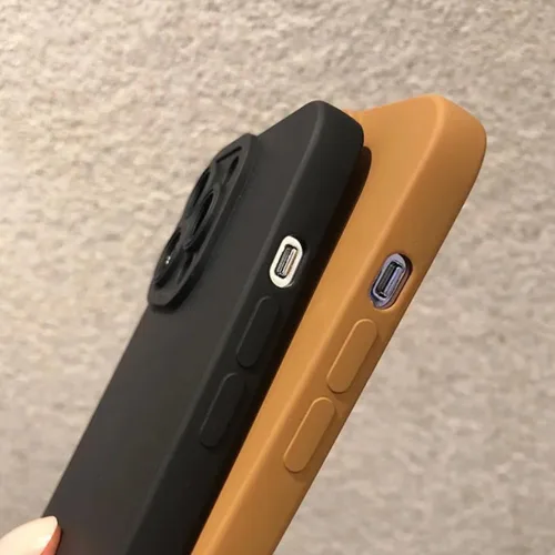 Vista 3 de Casechics Funda compatible con iPhone, silicona líquida mate [protección militar contra caídas] protección de lente de cámara, funda suave a prueba