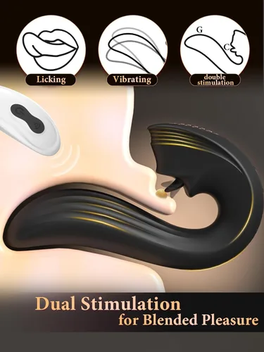 Vista 3 de Vibrador de juguetes sexuales para adultos para mujeres – Vibradores de empuje de lengua 3 en 1, consolador de rosa, juguetes sexuales con 9