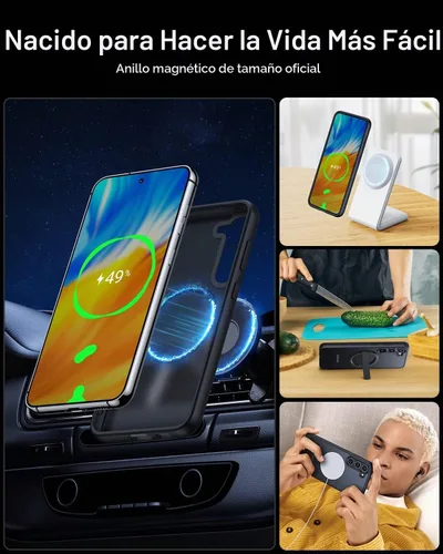 Vista 2 de Meifigno Magic Mag Series - Funda para Samsung Galaxy S23 Plus (6.6 pulgadas), compatible con MagSafe y protección de grado MIL, parte trasera mate