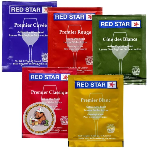 Vista 3 de Red Star Best Sellers - Levadura de vino (paquete de 3) – Ideal para hacer sidra de vino Mead Kombucha en casa – 0.18 oz sobres – Saccharomyces