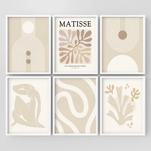 Vista 59 de Juego de galería de collage enmarcado para pared, diseño de plantas de flores de William Morris, ilustraciones de naturaleza silvestre, moderno