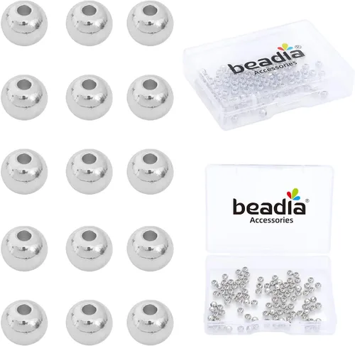 Vista 17 de BEADIA - Cuentas espaciadoras redondas bañadas en oro de 14 quilates, 2 mm, 600 piezas para hacer joyas sin decoloración