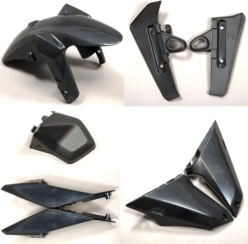 Vista 3 de XKH - Kit de carenado de plástico de inyección de ABS sin pintar para motocicleta compatible con MT09 2017 2018 2019 19 piezas/kit completo