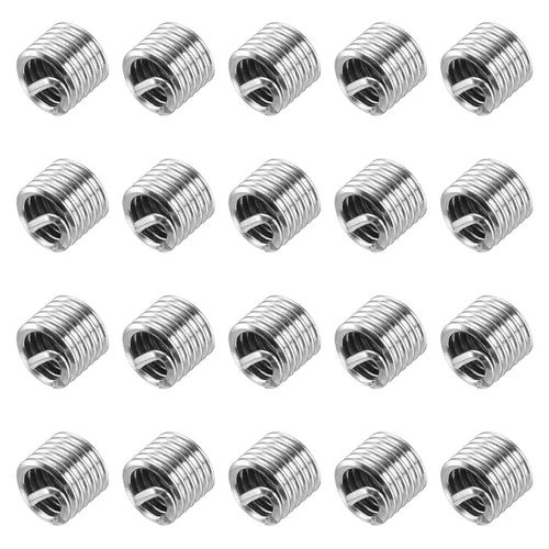 Vista 9 de uxcell 50 piezas de insertos de rosca de alambre 1/2-13 UNC 1D (1/2 ") 304 de acero inoxidable helicoidal tipo helicoidal kit de reparación de rosca