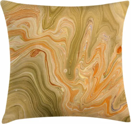 Vista 6 de Ambesonne Funda de cojín con diseño de naturaleza, bosque encantado en la temporada de otoño con hojas descoloridas, diseño de otoño brumoso