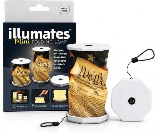 Vista 11 de Origami - Lámpara de escritorio LED plegable expandible – USB recargable y portátil – Luz de control táctil regulable con altura ajustable de hasta