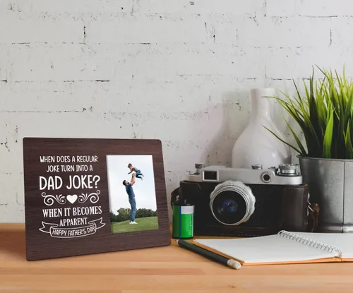 Vista 5 de Regalos para papá: placa de marco de fotos, feliz día del padre, divertido marco de fotos, regalo ideal para papá de hija o hijo