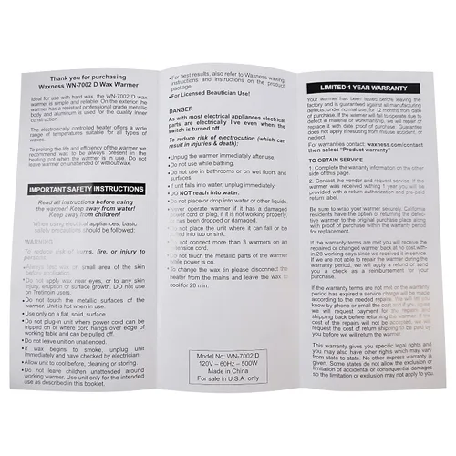 Vista 5 de Waxness Calentador de cera digital extra grande WN-7002 D con capacidad para 10 libras