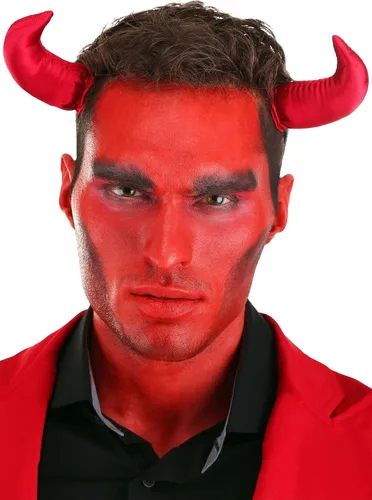 Vista 4 de Traje rojo para adultos disfraz de diablo para hombre Rojo
