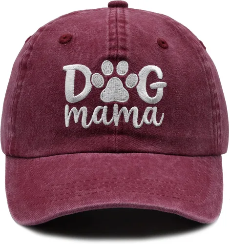 Vista 8 de Waldeal Sombrero de perro para mujer, ajustable, bordado, gorra de béisbol para mamá