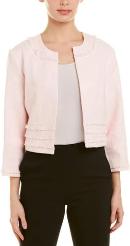 Vista 3 de Karl Lagerfeld Paris Chaqueta de Tweed con frente abierto para mujer marino