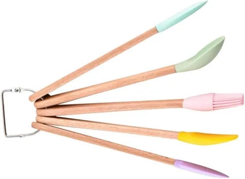 Vista 7 de Boys and Girls Mini Silicone Baking Utensil Set with Scraper Brush Spatula