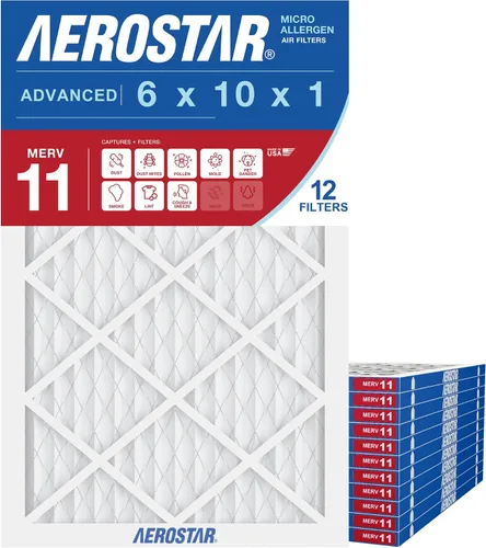 Vista 12 de Aerostar Multi - Filtro de aire de 1 pulgada para aire acondicionado y horno, Blanco HVAC, tamaño real (15 7/8 x 17 7/8 x 3/4), MPR 600/FPR 5