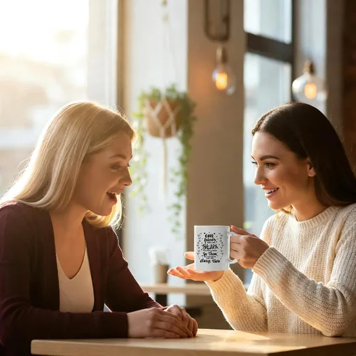 Vista 4 de Good Friends are Like Stars You Don't Always See Them but Know They Always There - Taza de café de cerámica con tema de la amistad, regalo