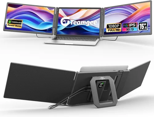 Vista 8 de Teamgee Extensor de pantalla para portátil de 14 pulgadas, monitor portátil FHD 1080P, segunda pantalla ultrafina y ligera para viajes, trabajo