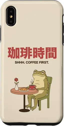 Vista 11 de Japanese Coffee Time Frog Retro Cafe Aesthetic Case for iPhone 17