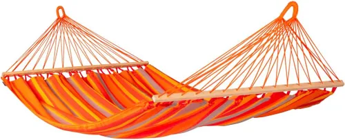 Vista 12 de La Siesta® Alisio Hamaca con barra esparcidora, hamaca exterior resistente a la intemperie, hamaca exterior de tela para 2 personas, hamaca para 2