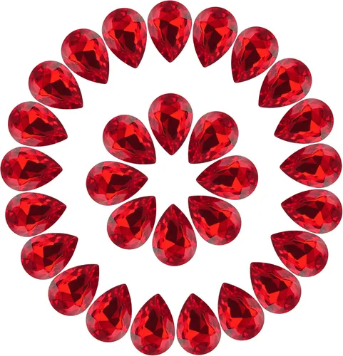 Vista 12 de Jyukan DIY lágrima de cristal AB resina diamantes de imitación Pointback cristal facetado fabricación de joyería artesanal (50 unidades)