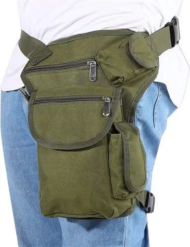Vista 6 de Bolso táctico militar de la pierna del descenso de Molle, paquete del muslo para la motocicleta, ciclismo, equitación, camping, bolsos de cintura