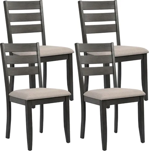 Vista 10 de DUHOME Mesa de comedor de madera negra de 47.2 pulgadas, mesa rectangular de madera maciza, mesa de comedor de cocina que ahorra espacio