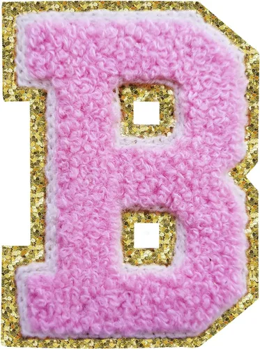 Vista 163 de 3Pcs Letter Patches Varsity Glitters Chenille,SPRT Iron on Blue Letter Patch,Alphabet Cloth Patch for Team Costume Decoration 3.1in Height S