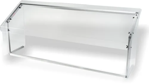 Vista 3 de Carlisle FoodService Products Protector de estornudos para barra de buffet con marco de aluminio para catering, bufés, restaurantes, plástico, 48 x