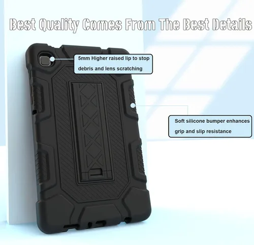 Vista 4 de Funda Samsung Galaxy Tab A7 Lite de 8.7 pulgadas con soporte, a prueba de golpes, resistente a los golpes, para Galaxy Tab A7 (SM-T220/T225)