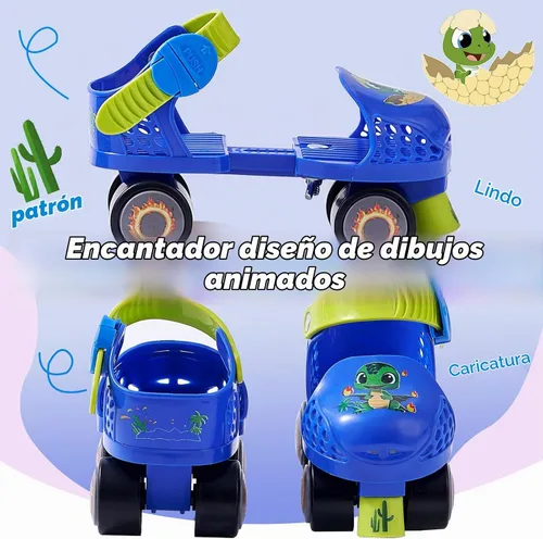 Vista 5 de Kids Roller Skates for Girls and Boys Age 2-4 Years Old,Adjustable Quad Toddler Children Beginner Roller Skates