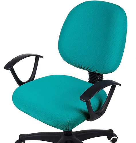 Vista 20 de Smiry Fundas de asiento de silla de computadora de oficina, de jacquard elástico, extraíbles, lavables, antipolvo, protectores de cojín para silla