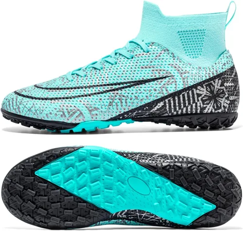 Vista 4 de HaloTeam Zapatos de fútbol para hombre, botas de fútbol para hombre, botas de fútbol de césped para entrenamiento profesional al aire libre