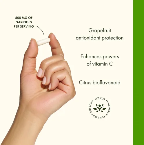 Vista 4 de Swanson Naringin Citrus Bioflavonoid Suplemento antioxidante para adultos que buscan beneficios mejorados de vitamina C - 500 mg (60 cápsulas)