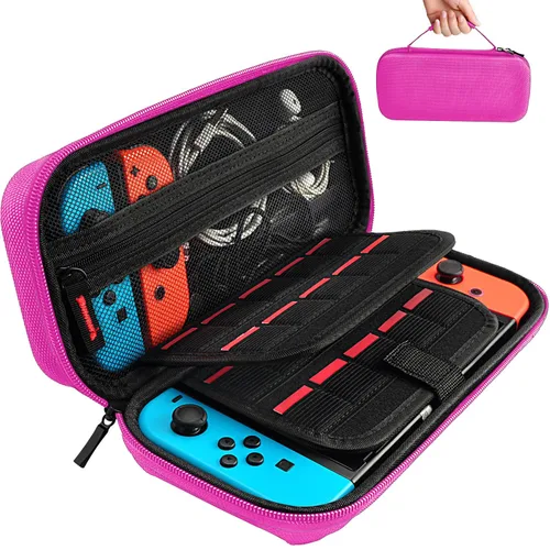 Vista 63 de daydayup Switch Carrying Case Compatible with Nintendo Switch 2, with 24 Games Cartridges Protective Hard Shell Travel Carrying Case Pouch for