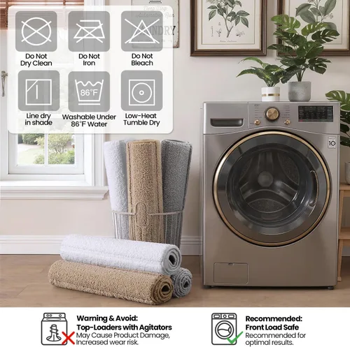 Vista 8 de DEXI Alfombras de baño de 30 x 17 pulgadas, lavables a máquina, antideslizantes, de microfibra suave, absorbente, de secado rápido, para suelo