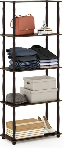 Vista 96 de Furinno Turn-N-Tube Organizador de encimera de cocina, estante organizador de encimera de esquina de 2 niveles, estante esquinero, para cocina