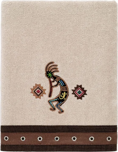 Vista 12 de Avanti Linens - Cortina de ducha de tela, artículos esenciales decorativos para el baño (colección Navajo Dance, 72 pulgadas)