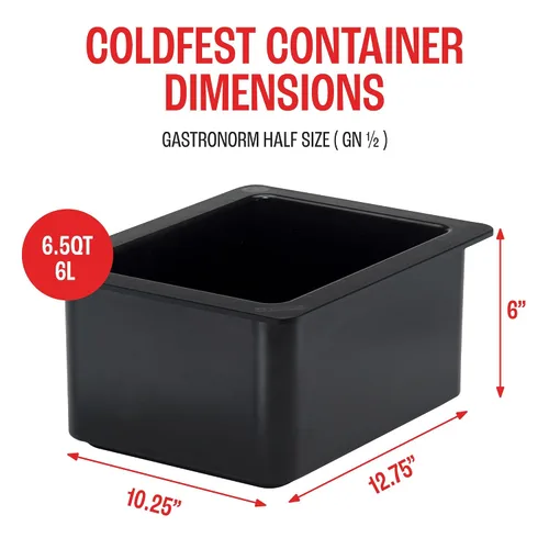 Vista 3 de Cambro 26CF148 - Sartén para alimentos fríos - Cold Fest - Caja de tamaño medio de 1