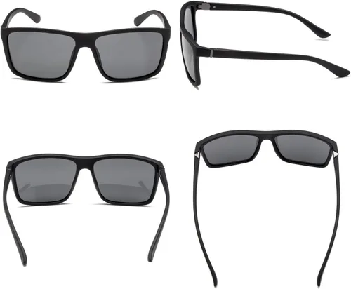 Vista 3 de Gafas de sol polarizadas deportivas para hombre, gafas de marco cuadrado NP1007