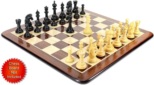 Vista 4 de House of Chess - Piezas de ajedrez de ébano/boj Encore Staunton 4.5" + 2 reinas adicionales + caja de almacenamiento de madera